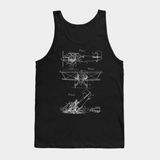 Emergency Floating Aircraft Vintage Patent Hand Drawing Tank Top